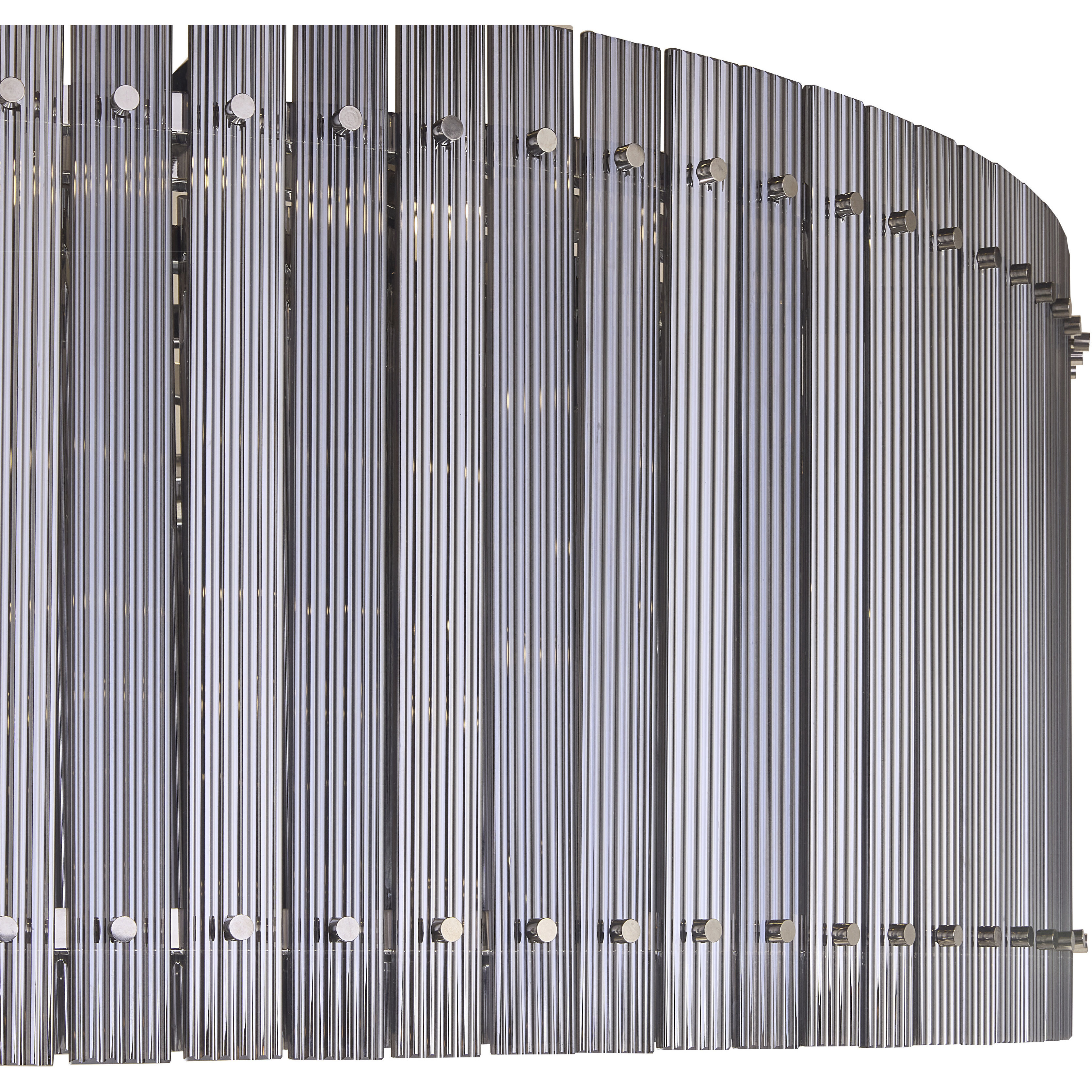 Kore LED Nickel / Smoke Grey Chandelier Ceiling Light, Large